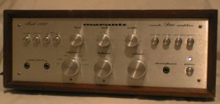 Vintage Marantz Model 1060 Console Stereo Amplifier Preamplifier With Cabinet 3