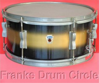 Vintage Wfl Ludwig Feb 10th 1960 Snare Drum 6.  5x14 Black Gold Duco Fantastic