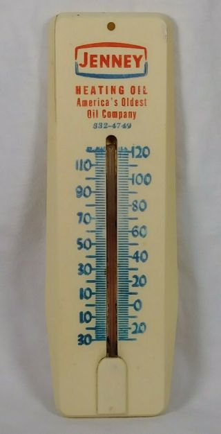 Old Vintage Jenney Heating Oil Advertising Thermometer Gas Oil Sign Boston Ma