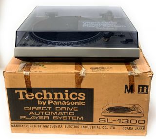 Vintage Technics Sl - 1300 Direct - Drive Auto Stereo W/ Box & At15ss Cart