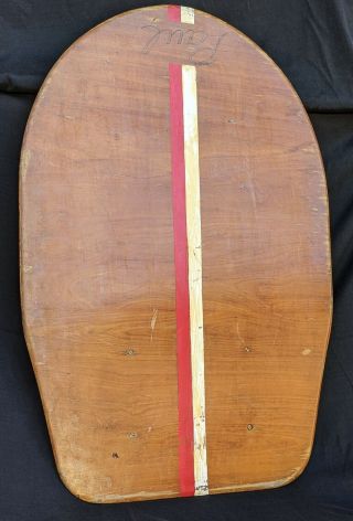Vintage Twin Fin Timber Paipo Knee Belly Prone Board Paul 3 