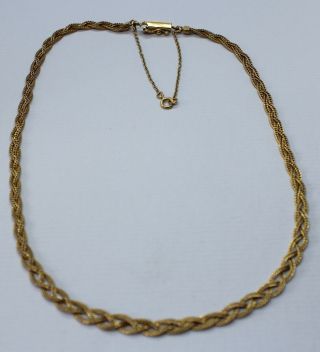 Vintage Unusual 9ct Yellow Gold Necklace
