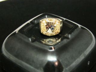 Vintage 14k Gold Ring Size 10,  Features The Iconic Ford Fairlane 500 Emblem