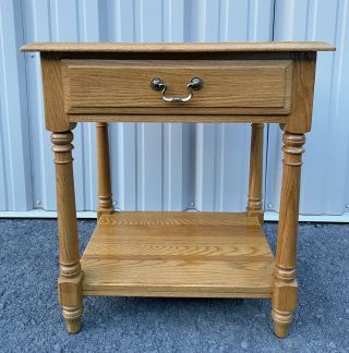 Ethan Allen Canterbury Oak Night Stand Side End Table Model 28 - 5416 Vintage