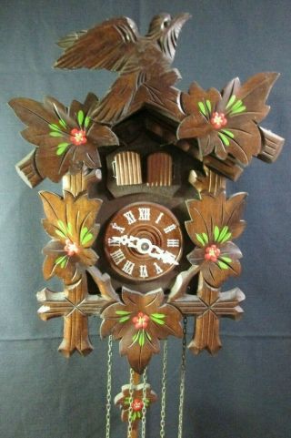 Vintage Black Forest Cuckoo Clock Made In Germany With Swiss Reuge Music Box