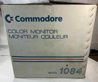 Vintage Commodore Amiga 1084 13 - Inch Color Monitor W/ Box & Manuals