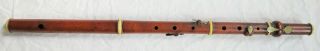 T.  J.  Weygandt Boxwood Wooden Flute 4 Keyed Philadelphia Pa 1800s Old Vtg Antique