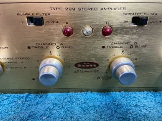 Vintage H.  H.  Scott stereo integrated tube amplifier,  model 299. 2