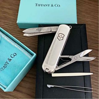 Tiffany & Co.  X Victorinox Swiss Army Knife Sterling Silver 18k Vintage W/box