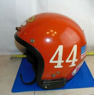 Vintage 1975 Bell Motorcycle Car Racing Helmet S/m Rare Orange