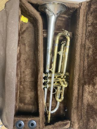 Vintage King H.  N.  White 20 Symphony Silversonic Trumpet For Restoration