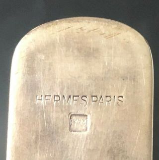 Coupe papier Signé HERMES PARIS ancien Metal Argenté RARE Vintage Ouvre Lettre 3