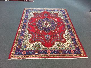 On Hand Knotted Vintage Traditional Floral Area Rug 4 