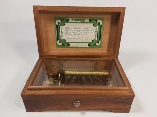 Vintage / Antique Swiss Thorens (pre Reuge) Music Box 52 Key 4 Songs