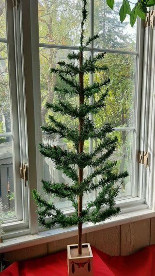 Antique 43 " Goose Feather Tree Vintage Christmas Germany Authentic
