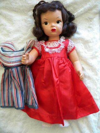 Vintage 1947 Terri Lee 16 " Doll Painted Plastic Pat.  Pending " Stiff Hair "