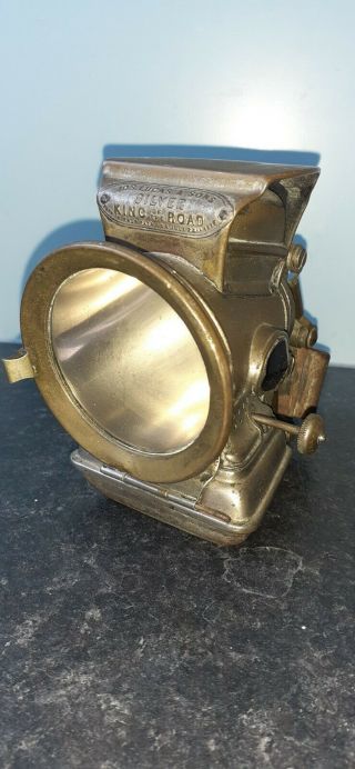 1896/7 Joseph Lucas & Sons.  " Silver King Of The Road " Vintage Bicycle Lamp.