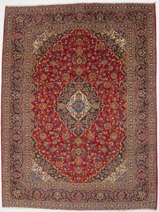 Vintage Handmade Classic Floral 10x13 Semi Antique Oriental Area Rug Wool Carpet