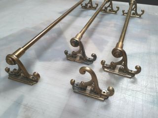Complete Set of Antique Brass Towel Bar set with hook 2