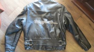 Vintage Harley Davidson Road King Black Leather Jacket - Men 
