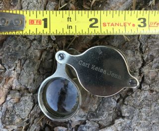 Zeiss Jena Vintage 6x F=42mm Nickel Metal Pocket Magnifier Jewelers Loupe