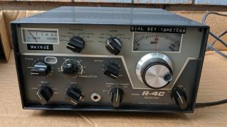 R.  L Drake R - 4c Hf Receiver Ham Radio Vintage Estate Find Powers Up