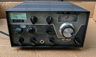 R.  L DRAKE R - 4C HF Receiver Ham Radio vintage estate find powers up 2