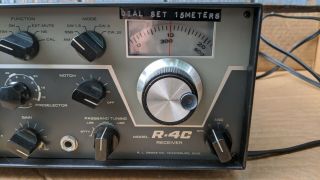 R.  L DRAKE R - 4C HF Receiver Ham Radio vintage estate find powers up 3
