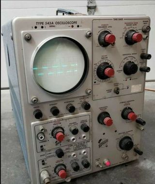 Vintage Tektronix Oscilloscope Type 543a 2 Channel O - Scope Dso Cro Powers On