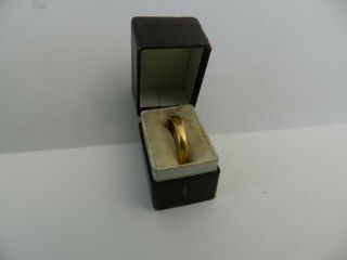 Vintage 22ct Yellow Gold Wedding Ring Band - Uk Size J - 3.  9g - Birmingham 1931
