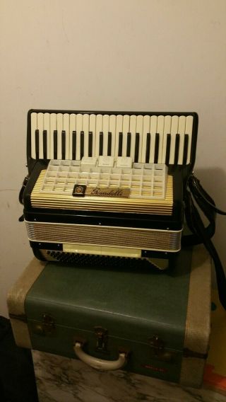 Vintage Scandalli Accordion With Case,  L 466/110,  Made In Italy