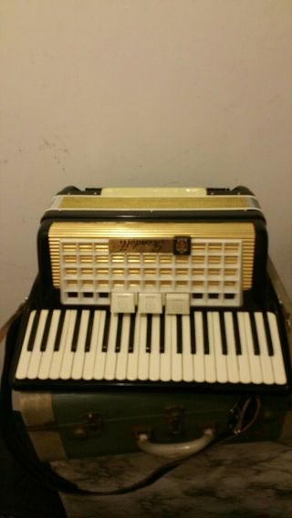 Vintage Scandalli Accordion with Case,  L 466/110,  Made in Italy 3