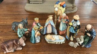 Vintage Goebel Hummel Nativity Set,  13 - figure set with 2 - piece creche 2