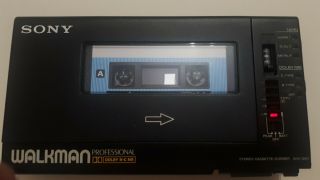 Vintage Sony Walkman Wm - D6c Professional Cassette Player Recorder W Leather Case