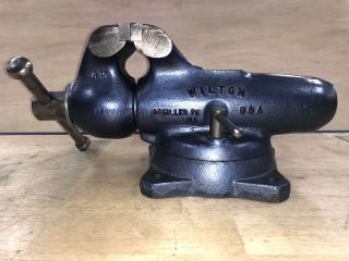 Vintage 3 - 1/2 " Wilton Bullet Vise 3.  5 Machinist Model 9350