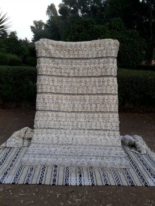 Moroccan Wedding Blanket Vintage Handmade Wool Throw Moroccan Handira 8 
