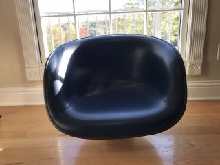 Vintage 1968 Herman Miller Eames Arm Chair Fiberglass/royal Blue Faux Leather