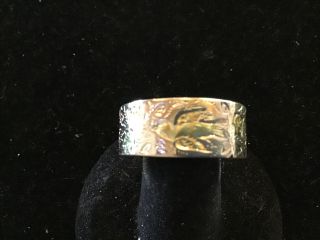 Antique 10k Rose Gold Wide Band Ring Size 13 1/2