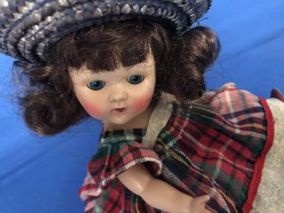 VGC VOGUE GINNY DOLL STRUNG IN 1952 TINY MISS SERIES 40 WANDA BRUNETTE 2