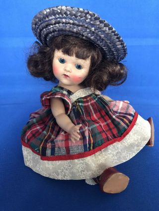 VGC VOGUE GINNY DOLL STRUNG IN 1952 TINY MISS SERIES 40 WANDA BRUNETTE 3