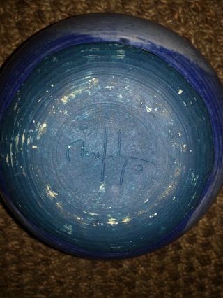 Vintage McCarty Pottery Cobalt Blue Bowl Signed - 11” Handmade in Merigold,  MS 3