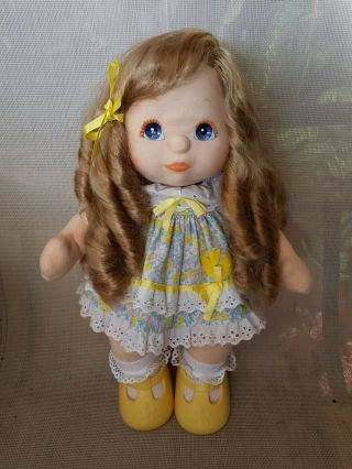 My Child Doll,  Ash Blonde Sidepart Ringlet.  Rare And Gorgeous Bright Blue Eyes