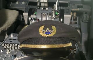 Vintage 1950s Delta Air Lines Pilot Hat And Badge 3rd Issue Art Deco Airlines