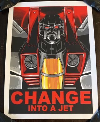 Transformers G1 Decepticons Poster Art Print G1 Starscream Tim Doyle Mondo Vtg