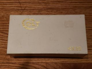 Vintage Colt 4x20 Scope Box And Cleaning Cloth.  Made In Japan