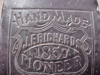 Rare Vintage Antique Head Axe J.  F.  Richards Hand Made 1857 Pioneer Kansas City