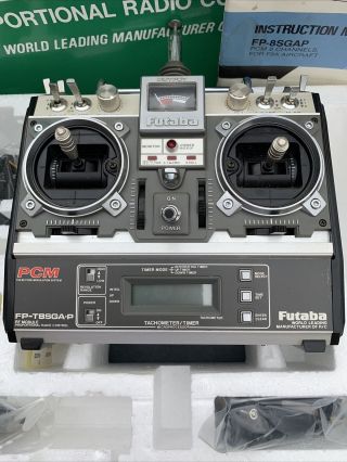 Vintage Futaba FP - T8SGA - P Transmitter Back to the Future Remote Control Green 2