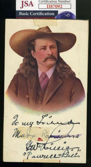 Gordon W Pawnee Bill Lillie Jsa Hand Signed Vintage Photo Autograph