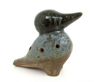 Vtg Gerry Williams Bird Whistle Sculpture Signed Hampshire Studio Pottery