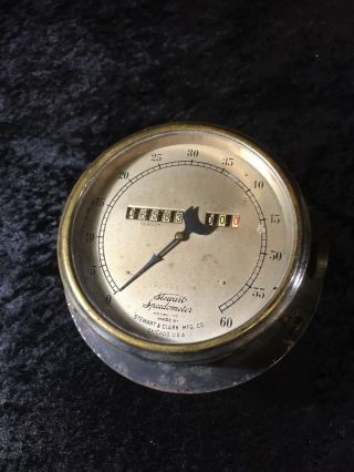 Vintage Stewart Warner Speedometer Hot Rod Rat Rod.  Roughly Early Teens.